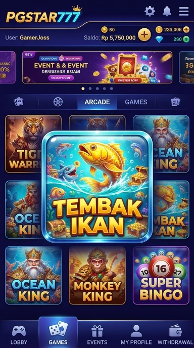 Layar utama pgstar777 — antarmuka bersih setelah instalasi